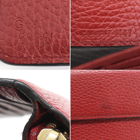 Gucci Long Wallet Interlocking G Leather Red - Picture 9 of 9